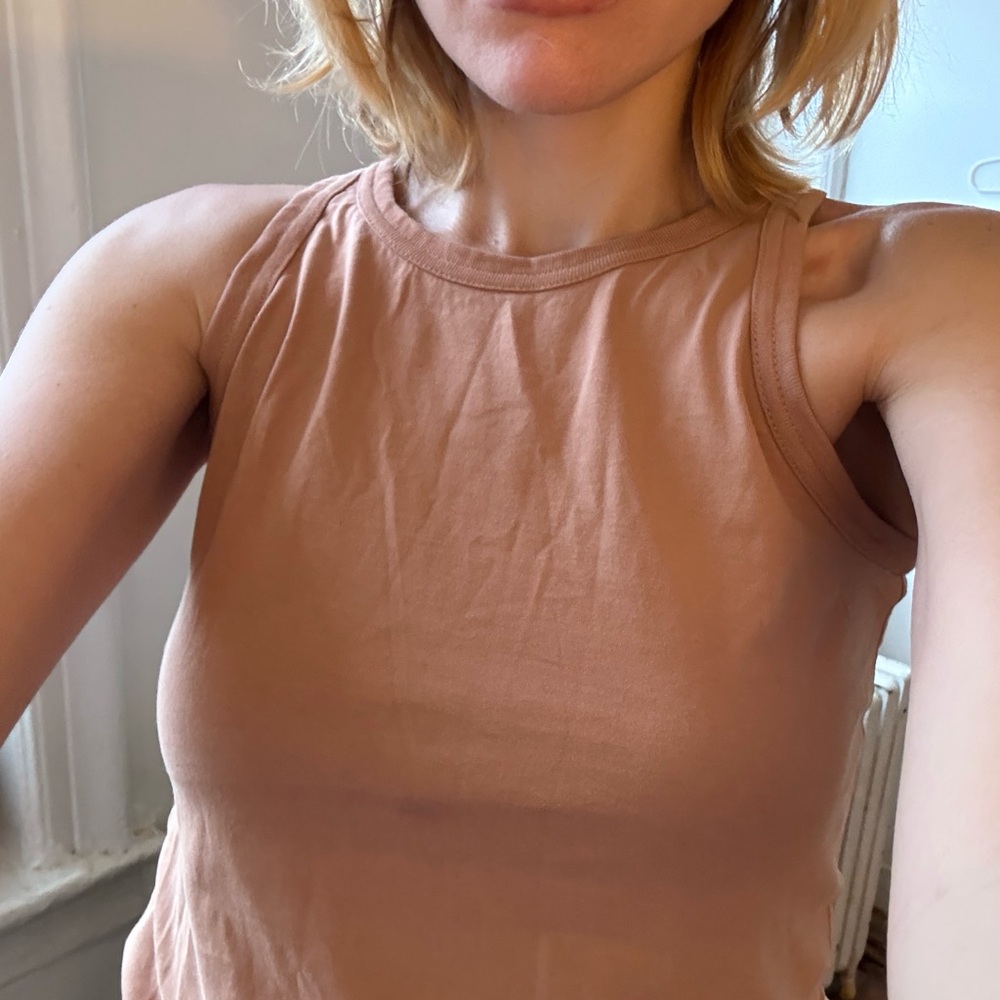 Women's Tan Sleeveless Top